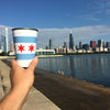 City of Chicago flag stainless steel pint cups 